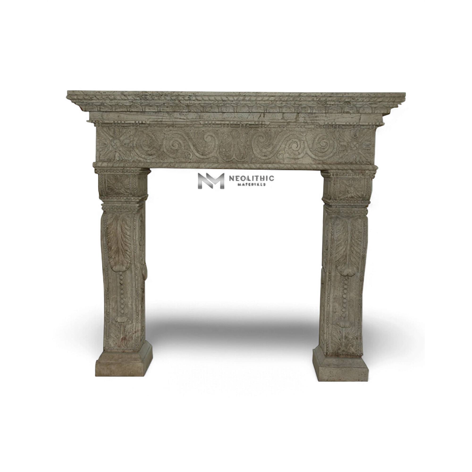 Limestone Fireplace Mantel